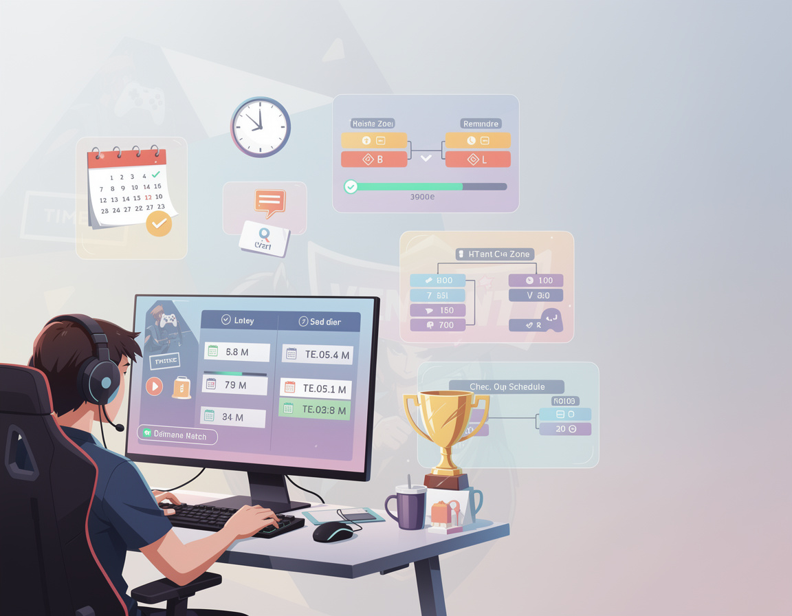 Ilustrasi cara daftar turnamen online tanpa salah jadwal untuk turnamen game online venus88